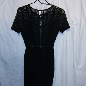 Xhilaration Black Lace Kimono Long